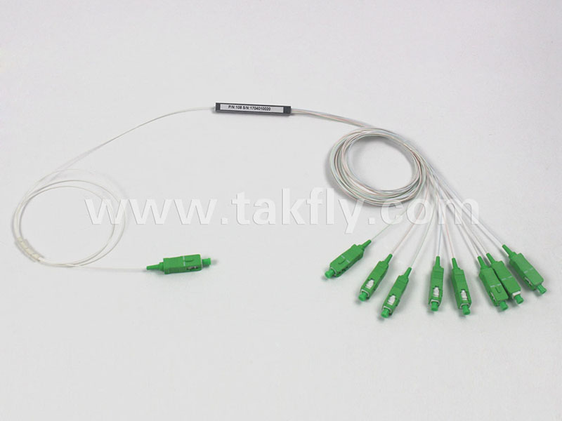 1X8 SC APC 0.9MM 裸纤型光分路器